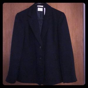 Stain resistant black blazer